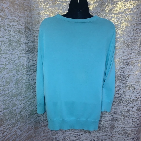 Talbots Blue Knitted Cardigan/Sweater Size L - Picture 6 of 10